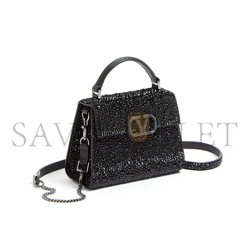 Va1e*ntin0 mini vsling handbag with sparkling embroidery zw2b0g97tza_7nm (19*13*9cm)